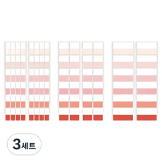 YB COMPANY 膠帶索引貼紙 420入組 紅色, 3套