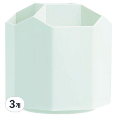 코레시스 정리 360도 회전형 연필꽂이 책상 오거나이저, 화이트, 3개