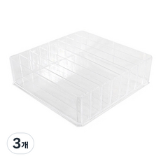 히키스 화장품 수납 파티션 분리가능 아크릴 정리함 AR200, 3개, 투명