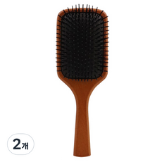 우드 사각 패들 헤어브러쉬, 혼합색상, 2개