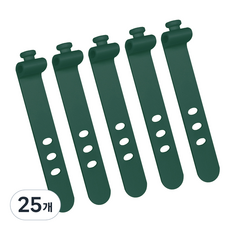 3孔矽膠束線帶, 深綠色, 25個