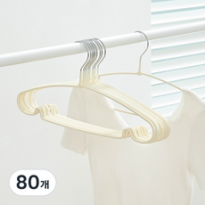 비코지 슬림형 논슬립 어깨뿔방지 옷걸이, 베이지, 80개