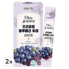 지비엠에스 올리비아 프리미엄 블루베리퓨레 100%, 20g, 28개