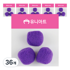 유니아트 1000 퐁퐁 50mm, 보라, 36개
