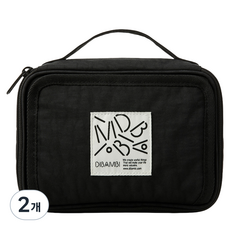 DIBAMBI 頂級濕紙巾保溫保冷袋, 2個, 黑色