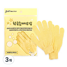 유신산업 황금손 때장갑 손가락 타입, 3개, 2개입