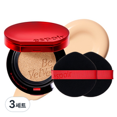에스쁘아 비벨벳 커버 쿠션 13g + 퍼프 2p 세트, 21호 아이보리, 3개