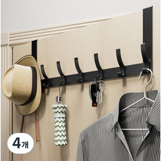 마이원츄 무타공 도어행거 다용도 14후크걸이, 블랙