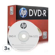 HP DVD-R 슬림케이스 공디스크 16X 4.7GB 10p, 3개