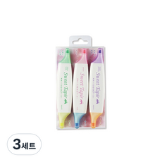 EPOCH Sweet Taper 雙頭粉彩螢光筆 3色組 534-0480, 混合色, 3套, 3套