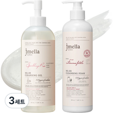 J Mela 大容量閃耀玫瑰卸妝油500ml+蛇蠍美人潔面泡沫500ml套組, 3組