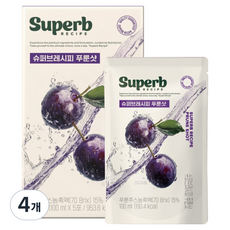 GC녹십자웰빙 슈퍼브레시피 푸룬샷 5p, 500ml, 4개