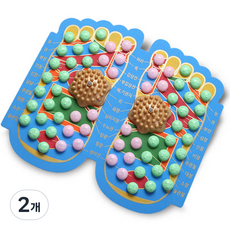 발모양 발지압판 Gold FFMG-7230, 2개, 혼합색상