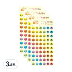 싱글벙글 칭찬스티커 DA5237 4p세트, 혼합색상, 3세트