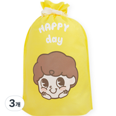 도나앤데코 선물 포장 부직포백 26 x 36cm 5p, 3호 005 Happy day 소년 옐로우, 3개