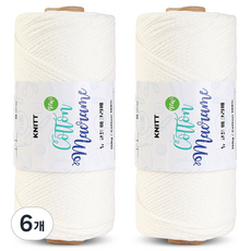 니뜨 뉴 코튼 마크라메실 150g, 6개, 01화이트