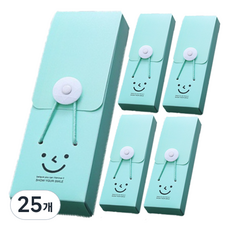 타이탄 플라스틱 사각 필통, 그린, 25개