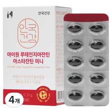 안국건강 아이원 루테인지아잔틴 아스타잔틴 미니, 60정, 4개