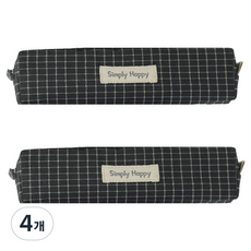 아이비스 체크 멀티 파우치, 그레이, 4개