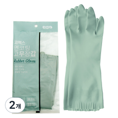코멕스 면코팅 고무장갑, MINT, 중(M), 2개