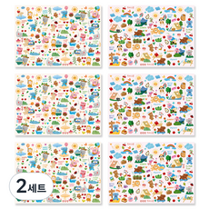 Inp Happy Day 禮物包裝紙 50 x 70 cm 2款 x 3張組合, 混合顏色, 2套
