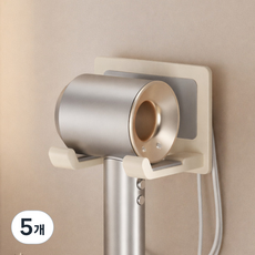 온트리 무타공 드라이기 거치대, 화이트, 5개