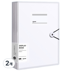 코히모 A4 클리어 파일 화일 4W145 80p, 2개, 화이트