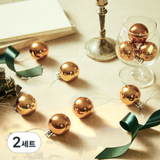 크리스마스 오너먼트볼 트리장식 9P 세트, 코퍼, 4cm, 2세트