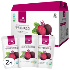 몸애쏙쏙 제주 레드비트즙 30포, 2.4L, 2개
