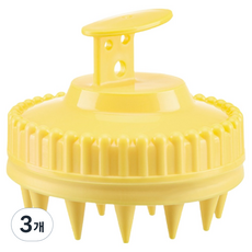 Lunetta 柔軟頭皮按摩器, 3個, 檸檬黃