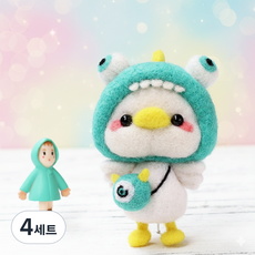 아트조이 DIY 양모펠트 키트, 4세트, 몬스터오리