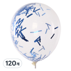 컨페티풍선 30cm, 김가루 블루, 120개
