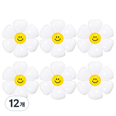 Mii Mii Party 生日派對活動微笑雛菊花朵氣球 小型, 混合色, 12個
