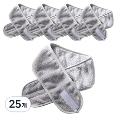 A'hope 固定頭髮魔鬼氈洗臉髮帶, 灰色, 25個