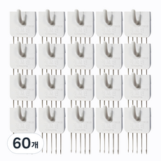 KOKKOPIN 強力U字型壁紙釘, 白色, 60個