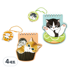 스튜디오에잇 모프샌드 키링 형태수첩 2종 세트, 도넛, 머핀, 4세트