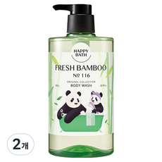 HAPPY BATH Baofamily 經典系列 大容量沐浴乳 清新竹香, 910ml, 2個