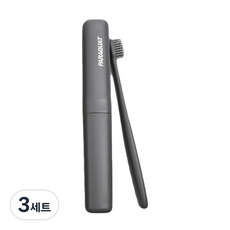팡팡카트 여행용 예쁜 칫솔 케이스 그레이 세트, 3세트, 1개입