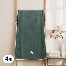 원이네 솜사탕 스위트 바스타월 300g, 그린, 4개