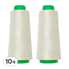 COTS 拷克/鎖邊/包縫用尼龍彈力線 2 200m, 象牙白, 10個