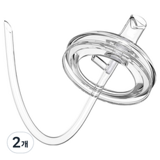 JOONIE 嬰幼兒用矽膠一般吸管補充包, 2個, 無色