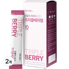 잼홀릭 프레시 트리플베리 스틱잼 10p, 2개, 200g