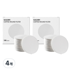 칼딘 모카포트 포터필터 여과지 더치커피기구 올 라운드 필터 화이트 58mm, 100개입, 4개