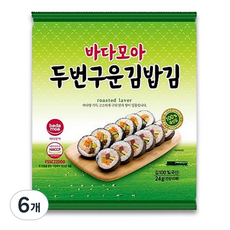 바다모아 두번 구운 김밥김, 24g, 6개