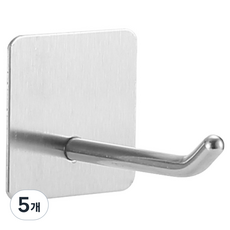 World Clean 不鏽鋼掛鉤工具架 LV 長款 6cm, 銀色, 5個