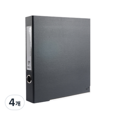 알파 에코프랜드리 합지D링 바인더 A4 3공 3cm, 흑색, 4개