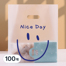 Dean&Fit快樂手提包裝袋 中型 20*30cm, 100個, 白色