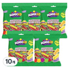 MINICCO 純素多彩酸扁條軟糖, 10個, 50g