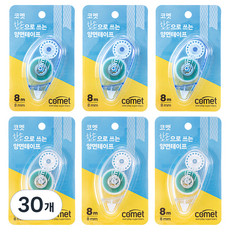 comet 單手可用雙面膠帶, 30個, 白色