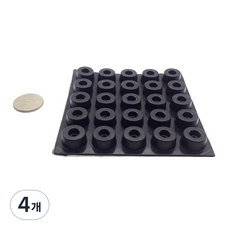 3M 범폰 미끄럼방지 스티커 검정 A0038 25p, 4개, 블랙
